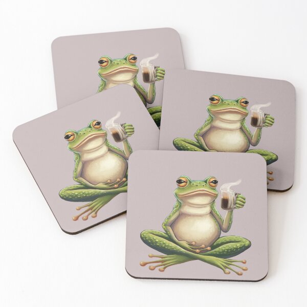 Item preview, A frog meditating in the morning designed and sold by notevidia.