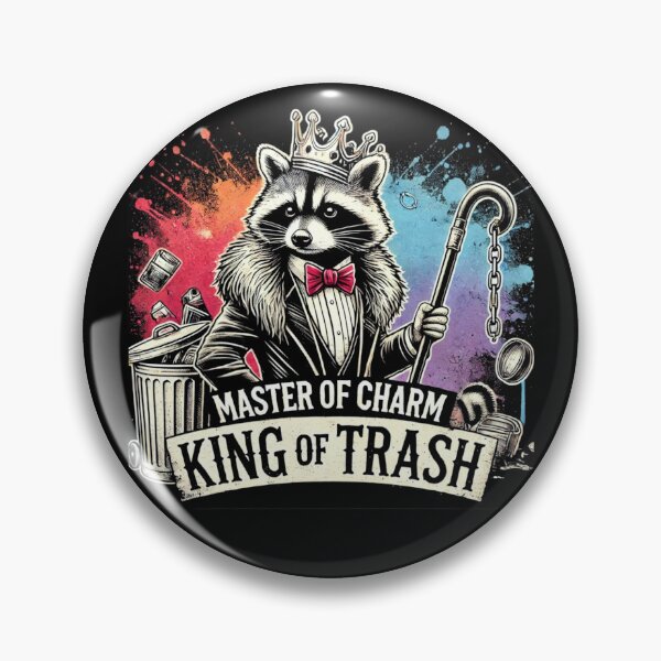 Item preview, Gentleman Raccoon Master of Charm King of Trash designed and sold by InfinVibeDesign.