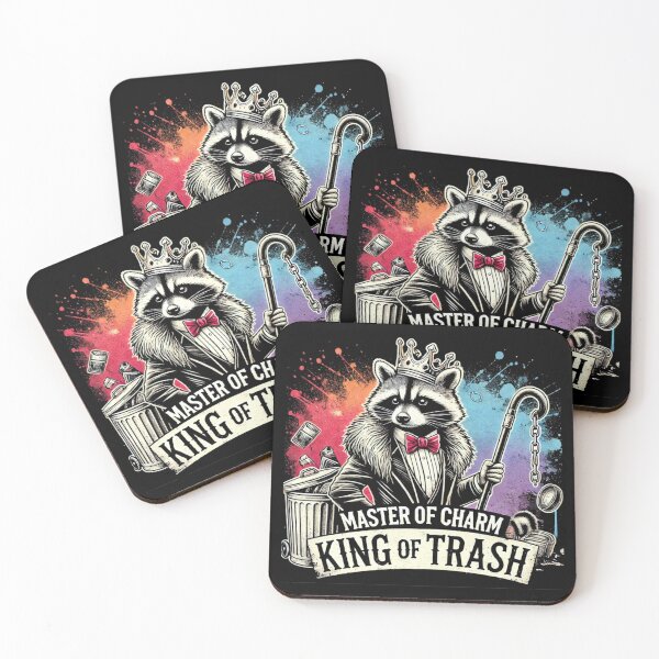 Item preview, Gentleman Raccoon Master of Charm King of Trash designed and sold by InfinVibeDesign.