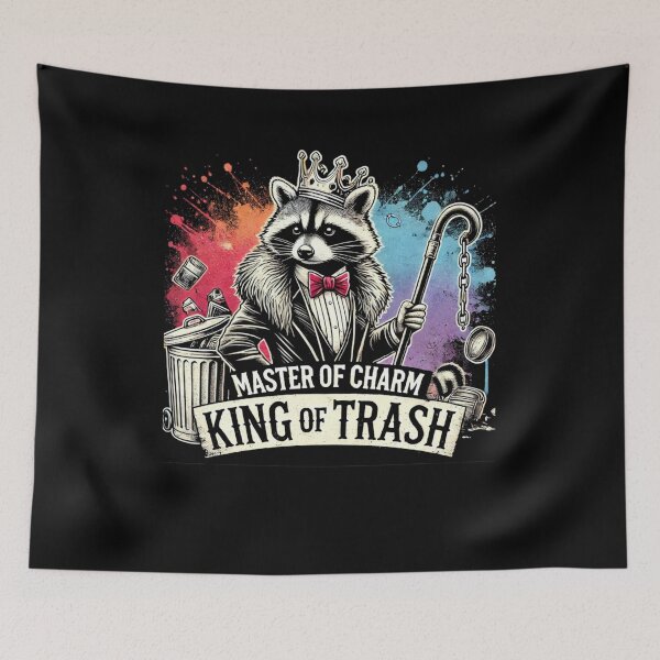 Item preview, Gentleman Raccoon Master of Charm King of Trash designed and sold by InfinVibeDesign.