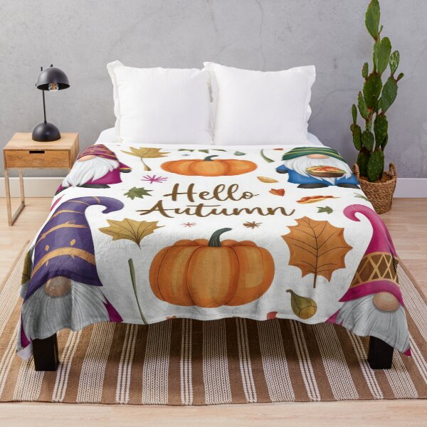 Item preview, Autumn halloween  pattern with pumpkin  and midgets designed and sold by Expressions-Sel.