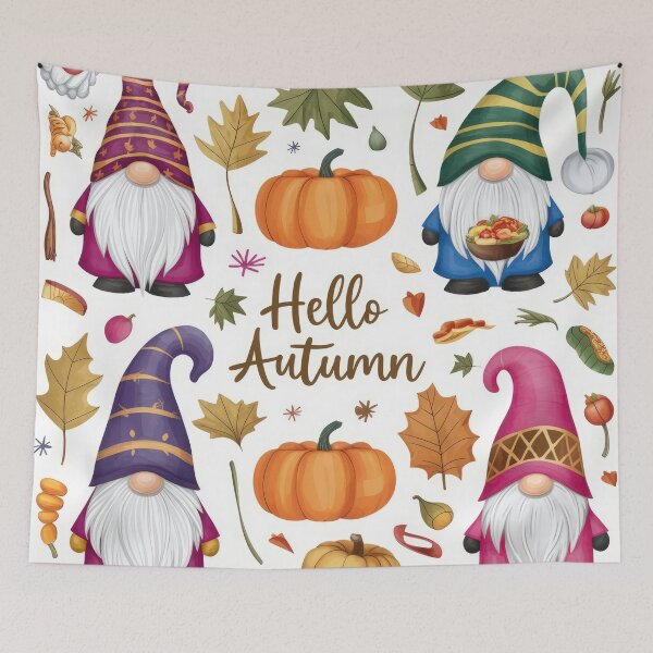 Item preview, Autumn halloween  pattern with pumpkin  and midgets designed and sold by Expressions-Sel.