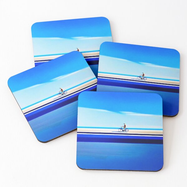 Item preview, cycling on golden blue coastal designed and sold by trendero.