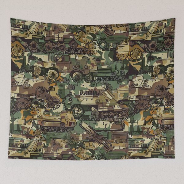 Item preview, Dynamic Camouflage Truck Patterns for Unique Textiles designed and sold by communedesigns.