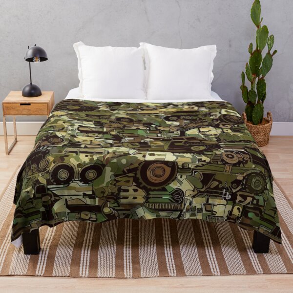 Item preview, Bold Camouflage Army Truck Motifs for Fabrics designed and sold by communedesigns.