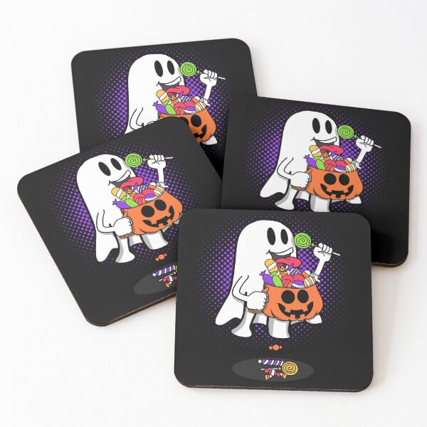 Item preview, Retro Funny Ghost Eating Candies Boosheet Boo Happy Halloween Spooky designed and sold by BBBLClo.