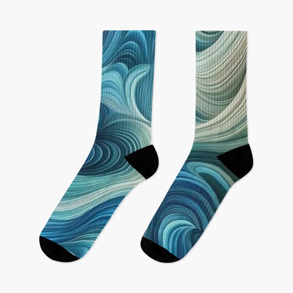 Item preview, An Abstract Wave Pattern In Shades Of Blue And Green. designed and sold by IrsathThaslima.