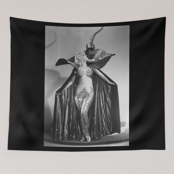 Item preview, Halloween Glamorous Witch with Devil designed and sold by VintageManiac.