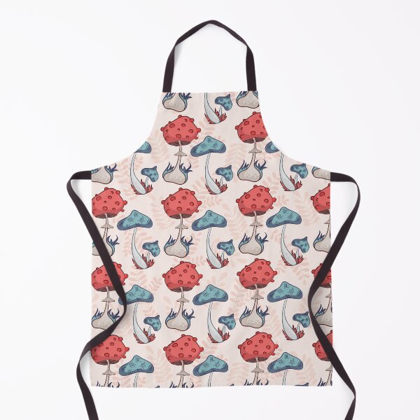 Item preview, Bright Autumn Crazy Mushrooms red blue pattern designed and sold by Vi-Sko.
