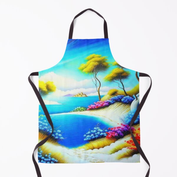 Item preview, colorful coastal landscape designed and sold by trendero.