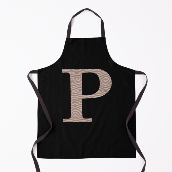 Item preview, Letter P Metallic Look Stripes Silver Gold Copper designed and sold by theartofvikki.