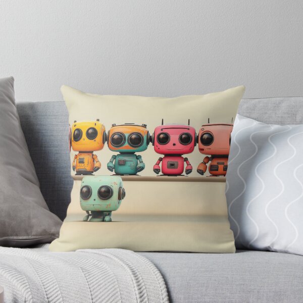 Item preview, Kawaii Retro Robots in Pastel Colors designed and sold by Retro-District.