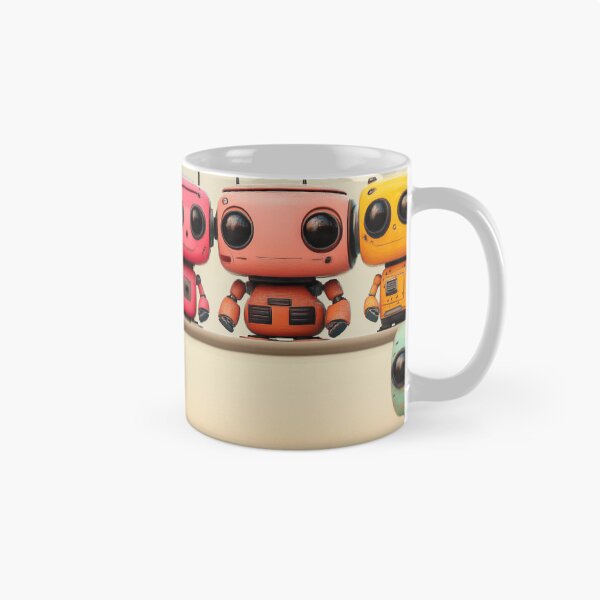 Item preview, Kawaii Retro Robots in Pastel Colors designed and sold by Retro-District.