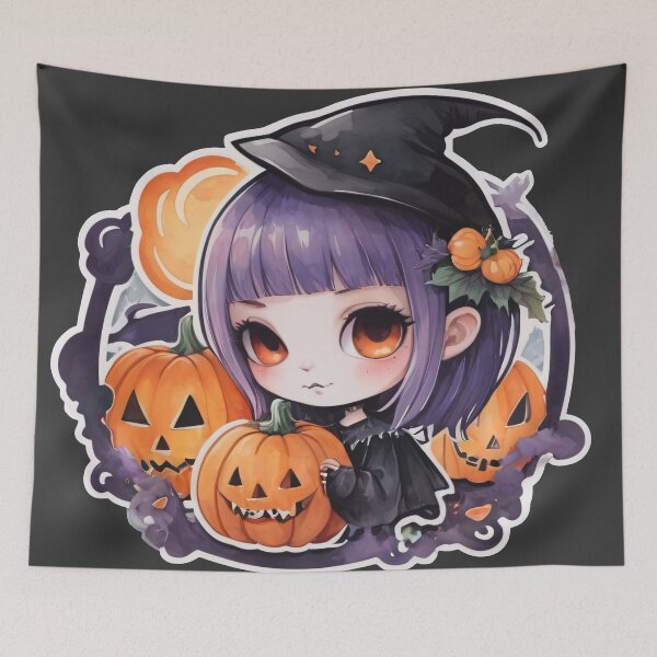 Item preview, Cute Halloween Girl Chibi designed and sold by MadnessEnvelope.