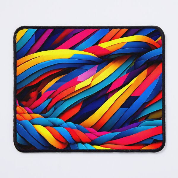 Item preview, Abstract rope design in a spectrum of colors for a lively, dynamic pattern designed and sold by Tchoice.