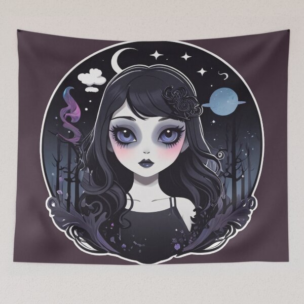 Item preview, Cute Pale Goth Girl Fantasy designed and sold by MadnessEnvelope.