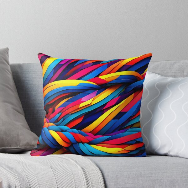 Item preview, Abstract rope design in a spectrum of colors for a lively, dynamic pattern designed and sold by Tchoice.
