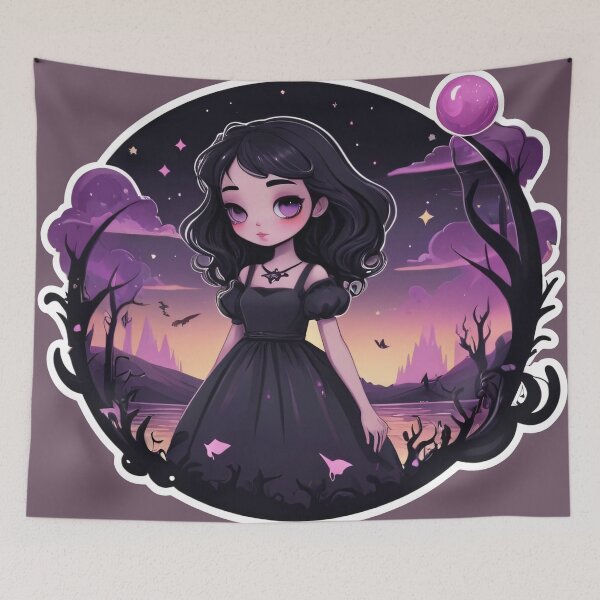 Item preview, Fantasy Goth Girl in Dress designed and sold by MadnessEnvelope.
