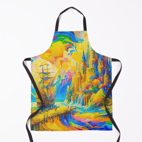 Item preview, Vibrant Fantasy Castle Painting designed and sold by blackhalt.