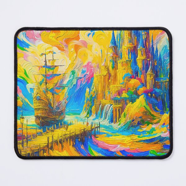 Item preview, Vibrant Fantasy Castle Painting designed and sold by blackhalt.