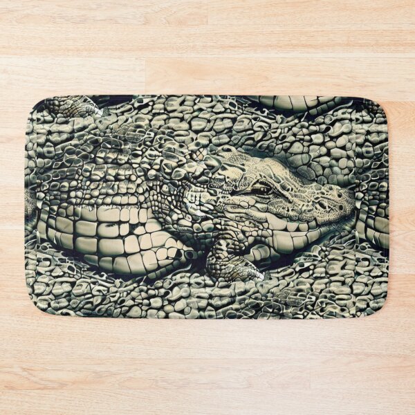 Item preview, Bold Crocodile Patterns for Exotic Textile designed and sold by communedesigns.