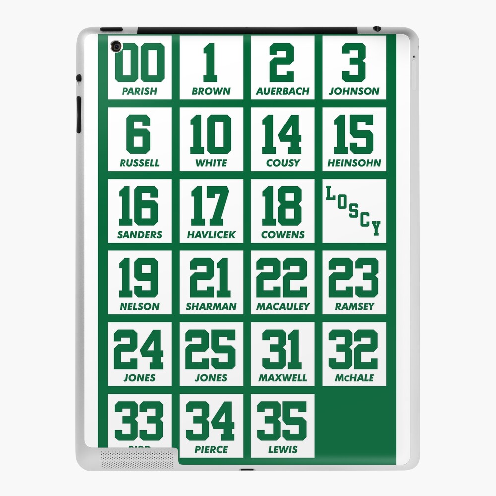 Retired Numbers - Celtics iPad Case & Skin for Sale by pkfortyseven