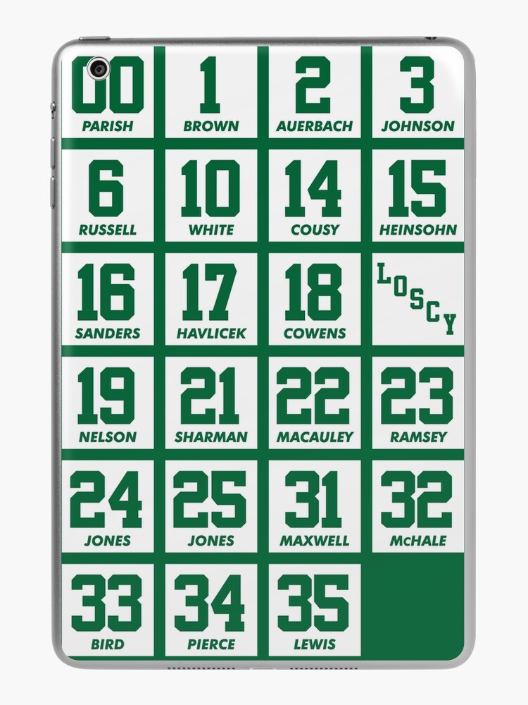 Retired Numbers - Celtics Art Print for Sale by pkfortyseven
