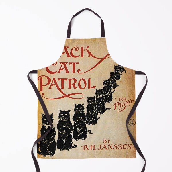 Item preview, Vintage retro advert featuring a black cat designed and sold by colliophoto.