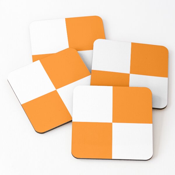 Item preview, Quarters - White and Orange designed and sold by JustPatterns2.