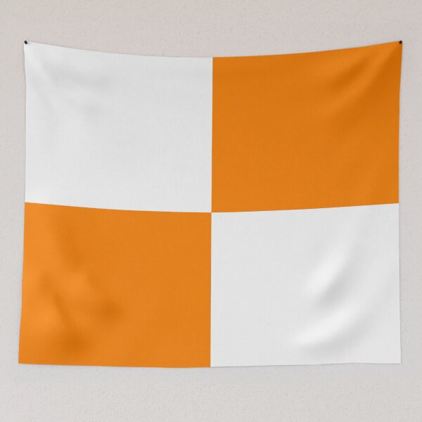 Item preview, Quarters - White and Orange designed and sold by JustPatterns2.