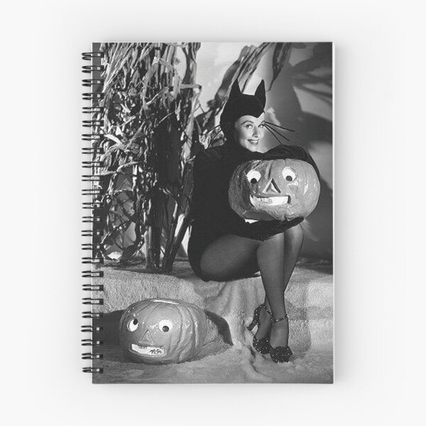 Item preview, Glamorous Witch Cat and Her Pumpkin designed and sold by VintageManiac.