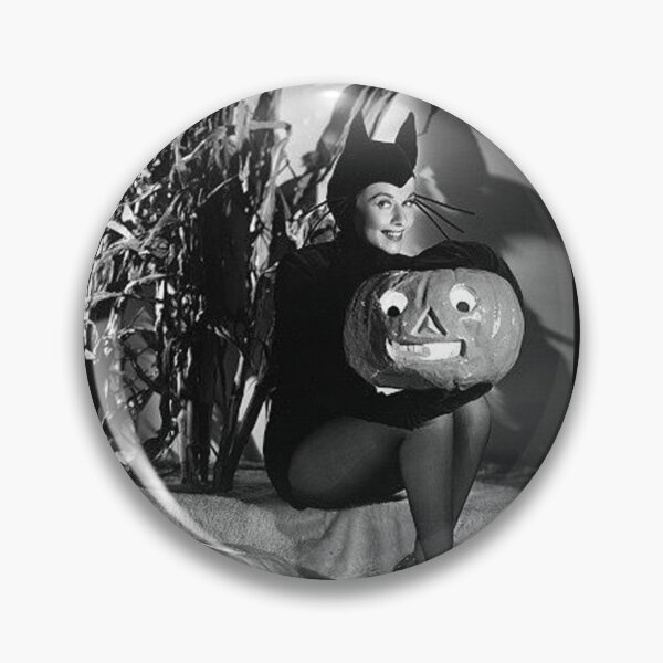 Item preview, Glamorous Witch Cat and Her Pumpkin designed and sold by VintageManiac.