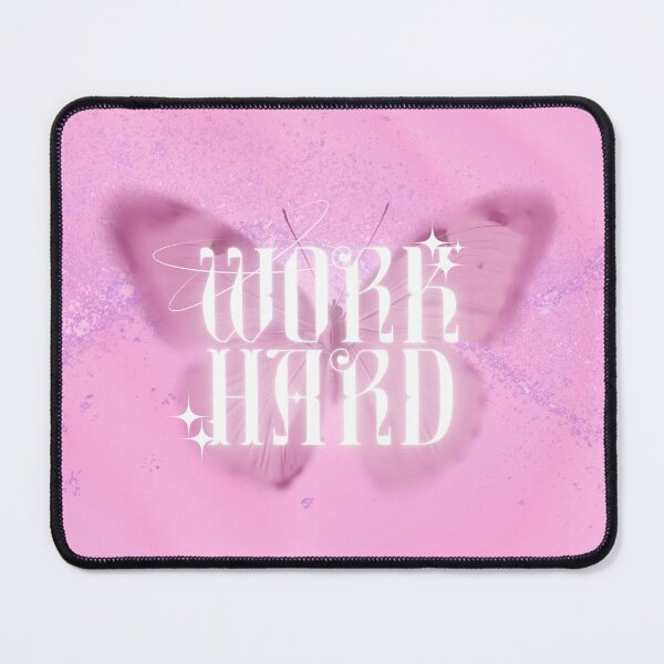Item preview, Y2k work hard butterfly pink designed and sold by pinkuardesign.