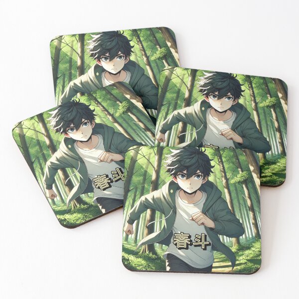 Item preview, Haruto Boy running in the forrest Anime designed and sold by PrintMeOnYou.