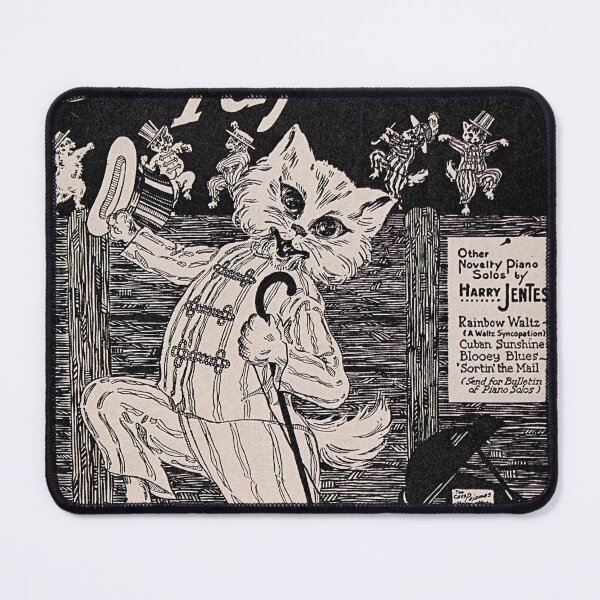 Item preview, Vintage retro advert featuring a cat in pajamas designed and sold by colliophoto.