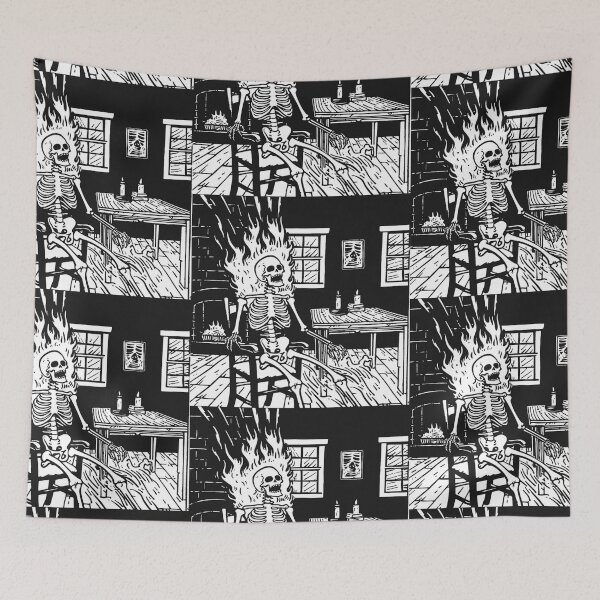 Item preview, Skeleton on fire designed and sold by MendaciousMina.