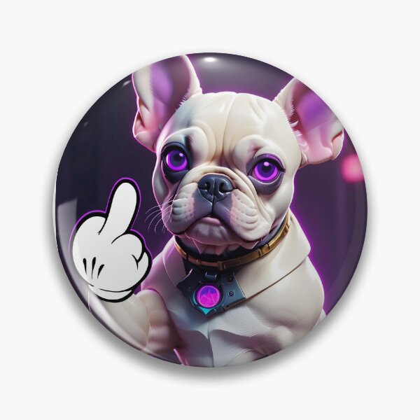 Item preview,  Have a nice day! funny space  Frenchie giving the finger designed and sold by PineappleBlend.