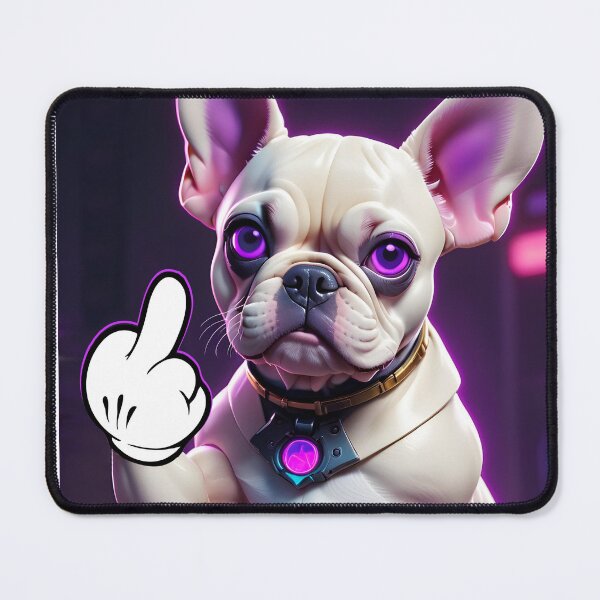 Item preview,  Have a nice day! funny space  Frenchie giving the finger designed and sold by PineappleBlend.