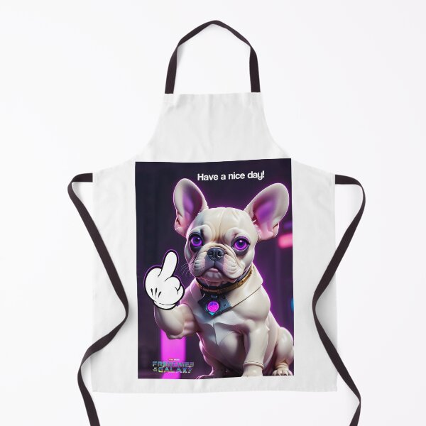 Item preview, Have a nice day! funny space Frenchie giving the finger designed and sold by PineappleBlend.