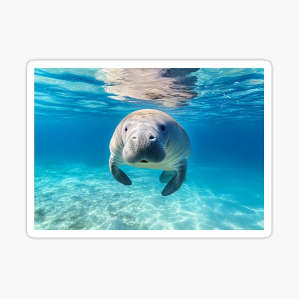 Item preview, manatee swimming designed and sold by ArtfulPlay.