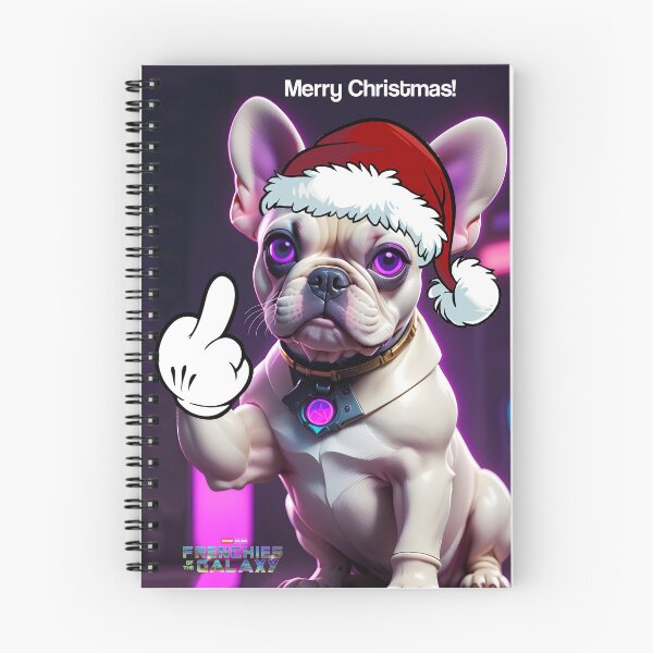 Item preview,  Merry Christmas! funny Space Frenchie giving the finger designed and sold by PineappleBlend.