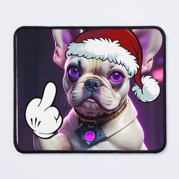 Item preview,  Merry Christmas! funny Space Frenchie giving the finger designed and sold by PineappleBlend.