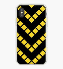 Black and Yellow diagonal design iPhone Case