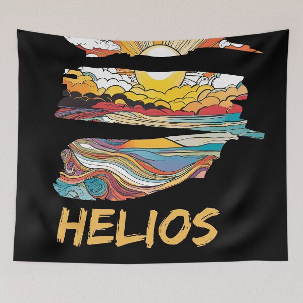Item preview, Helios Abstract Sunburst with Vibrant Color Waves designed and sold by Hummy-studio.