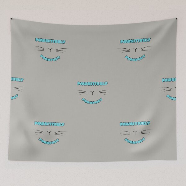 Item preview, Cute 'Pawsitively Purrfect' Cat Lover Typography designed and sold by trepiu.