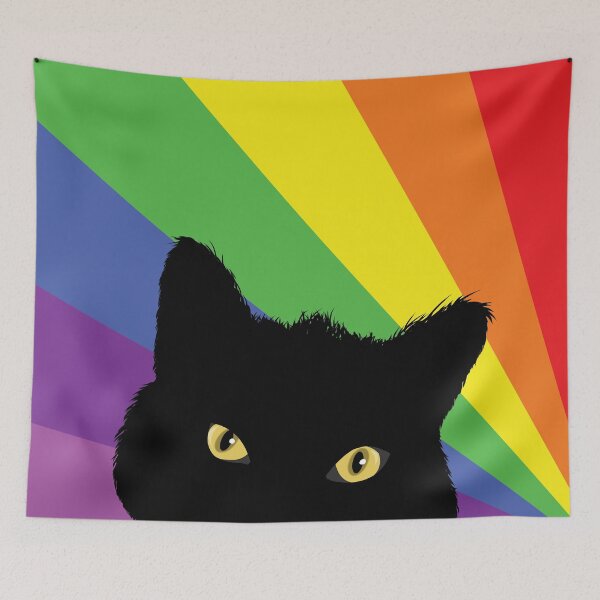 Item preview, Peeking Cat and Rainbow Colors designed and sold by HectorCantres.