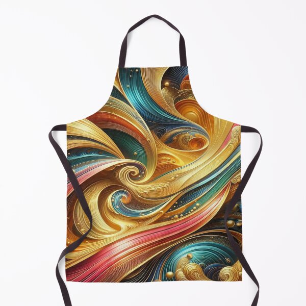 Item preview, A colourful masterpiece: golden waves in bright colours designed and sold by FotoworldEdel.