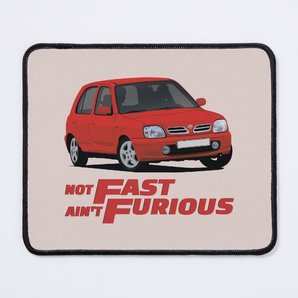 Item preview, Not Fast - Ain't Furious with a red Micra / March designed and sold by knappidesign.
