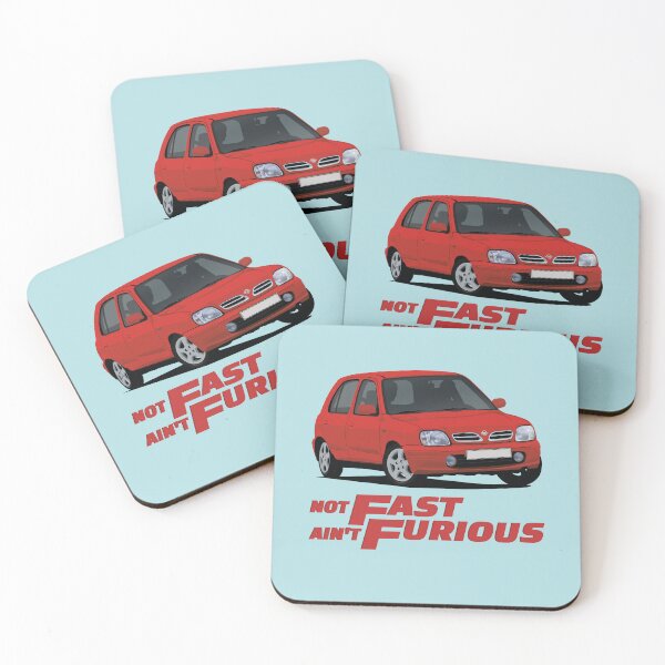 Item preview, Not Fast - Ain't Furious with a red Micra / March designed and sold by knappidesign.