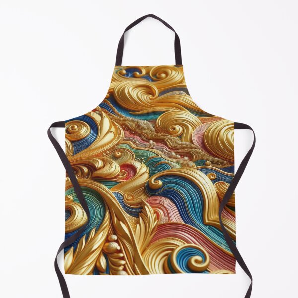 Item preview, A colourful masterpiece: golden waves in bright colours designed and sold by FotoworldEdel.
